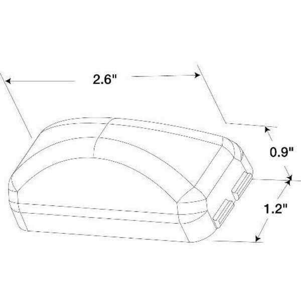 Truck-Lite Signal-Stat, Led, Red Rectangular, 2 Diode, Marker Clearance Light, P2, Pl-10, 12V 1560